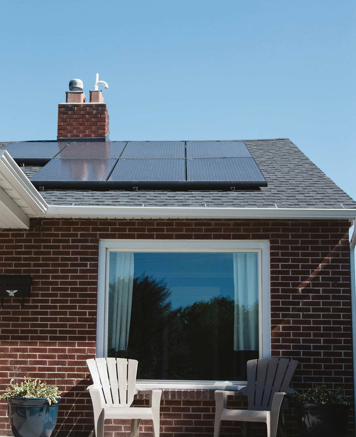 Solar panels on rooftop in Kent